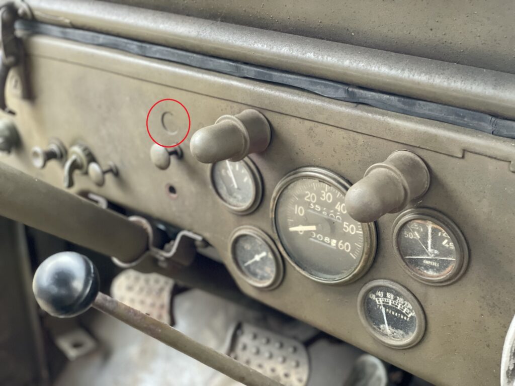 Ford dash knock out hole